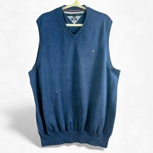 Tommy Hilfiger Men's Blue Sleeveless Sweater Vest | XXL